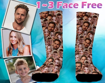 Custom Face Socks, Personalized Photo Socks, Pet or People Faces