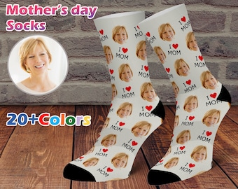 Custom Face Socks: Personalized Photo Gift for Mom