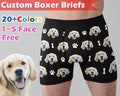 Custom Pet Face Underwear, Personalized Men's Boxer, Father's Day Gift for Husband/Boyfriend, Dog Face Boxer, Funny Dog Lover Gift Brief