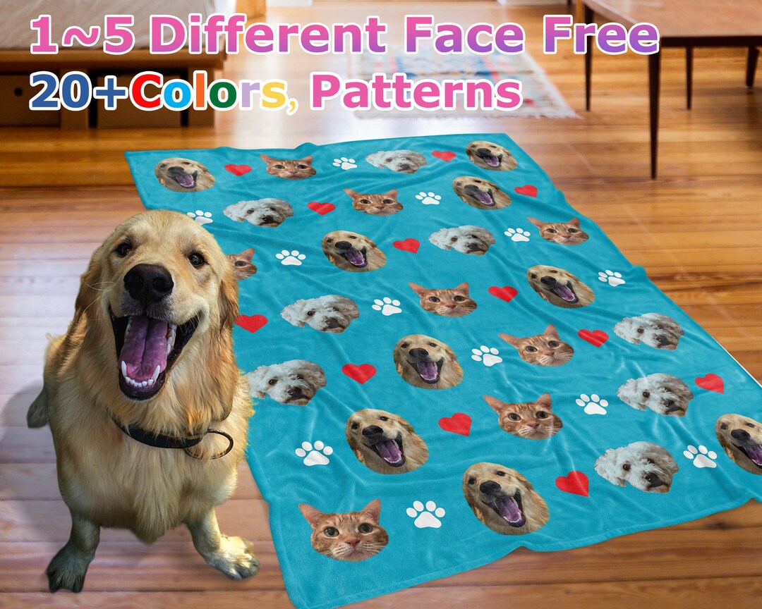 Your Dog on A Blanket,personalized Pet Photo Blanket,custom Dog Face