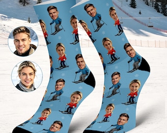 Calcetines de esquí personalizados: Regalo personalizado para esquiadores y amantes del esquí.