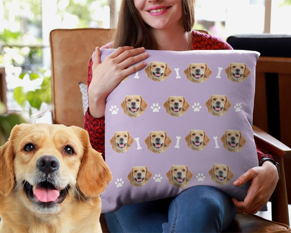 Custom Dog Face Pillow Custom Pet Pillow Pillow With Pet Face Personalized Cat Face Pillow Dog Mom Gift Spun Polyester Square Pillow Etsy