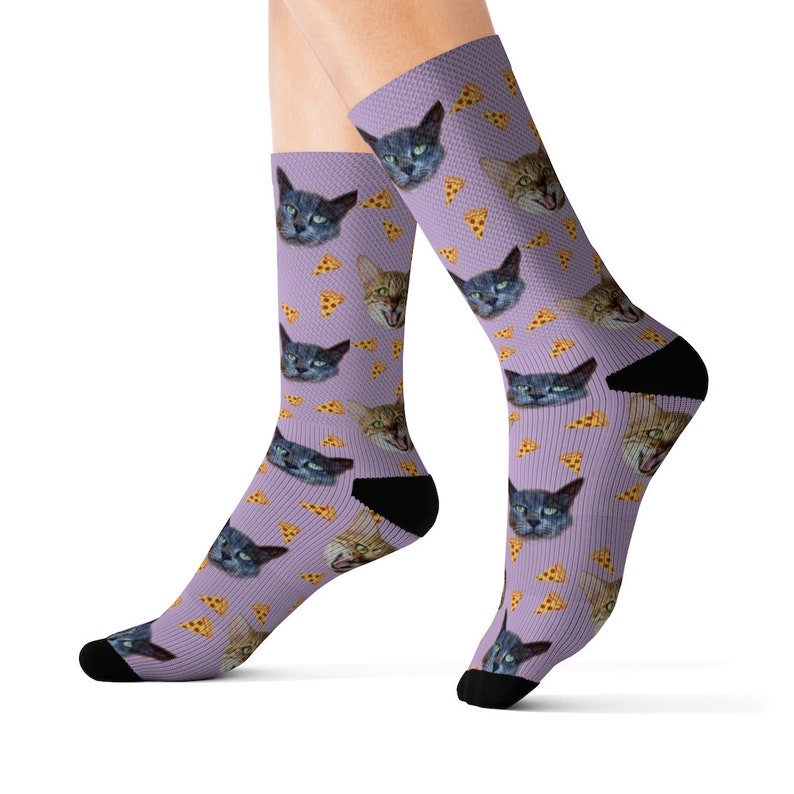 Custom Cat Socks, Cat Photo Socks, Pet Lovers Gift, Cat Gift, Personalized Socks,Cat Gift Socks, Customized Pet Socks, Dog Cat Face Socks image 4