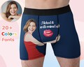 Custom Face Boxer Briefs, Personalized Face Underwear, Boxer With Text , Gifts For Husband Boyfriend, Custom Funny Face Hugging Underwear