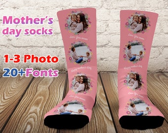 Calcetines personalizados con foto, regalo familiar personalizado
