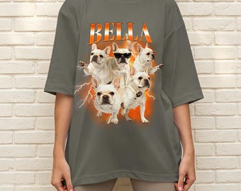 Comfort Colors Custom Pet Shirt, Personalized Bootleg tshirt, Dog Remembrance Gift, Cat Photo Shirt