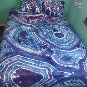 Custom geode/agate sheet set/Tie-dye