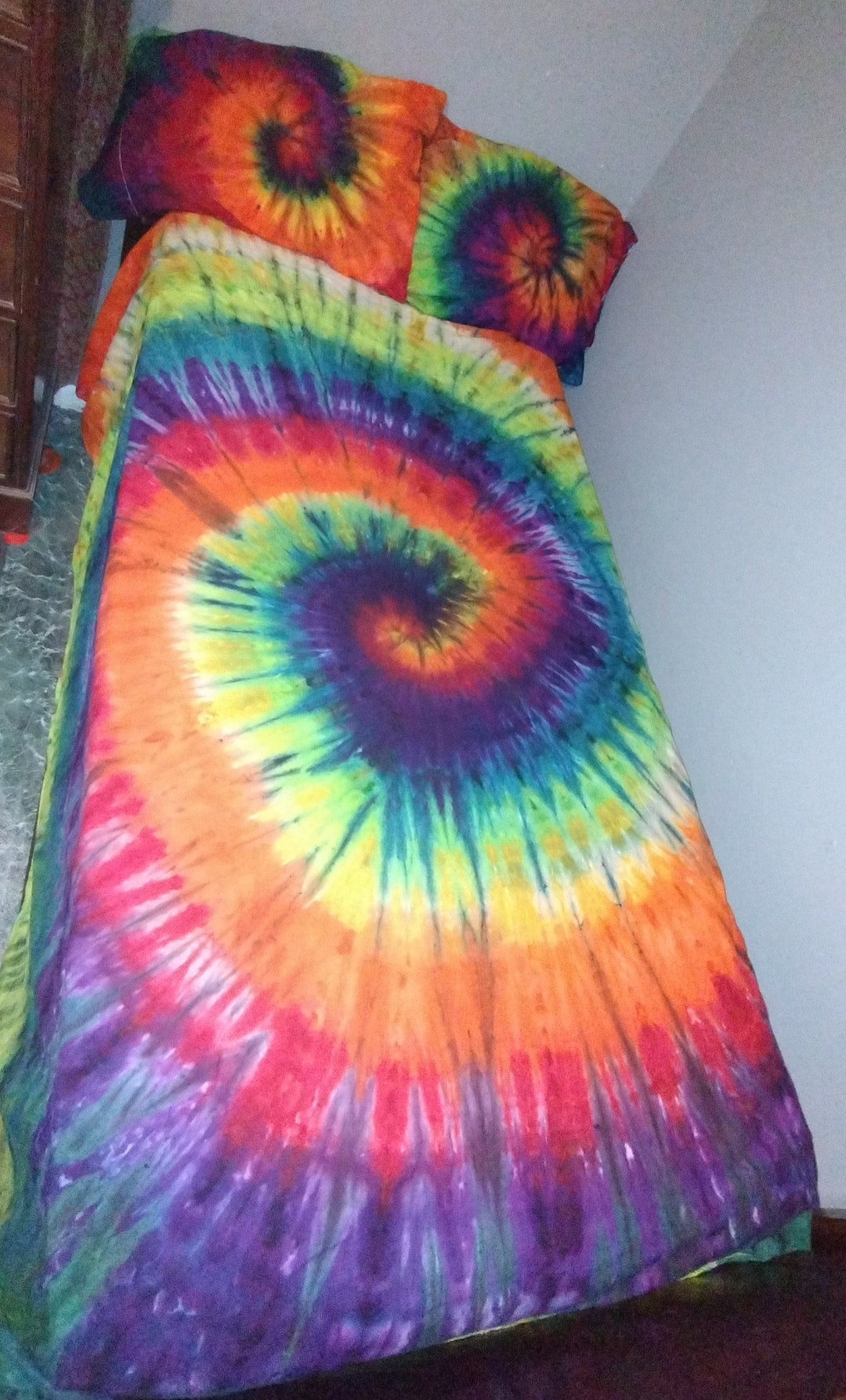 Tiedye Sheet Sets/ Custom Made/ Rainbow Spiral Etsy