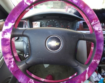 Tie dye steering wheel cover