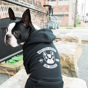 Clevotine Boston Terrier Boston Army of Doom Dog Hoodie