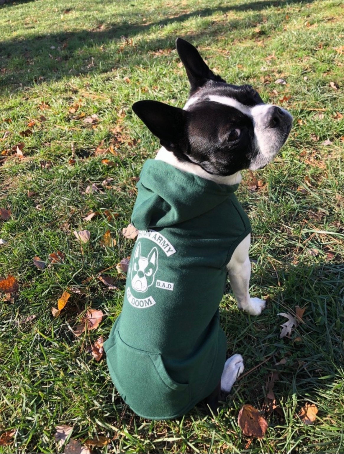 Clevotine Boston Terrier Boston Army of Doom Dog Hoodie Etsy