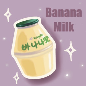 Bananenmilch Aufkleber - Matt & Glänzend Wasserdicht - 2 Größen