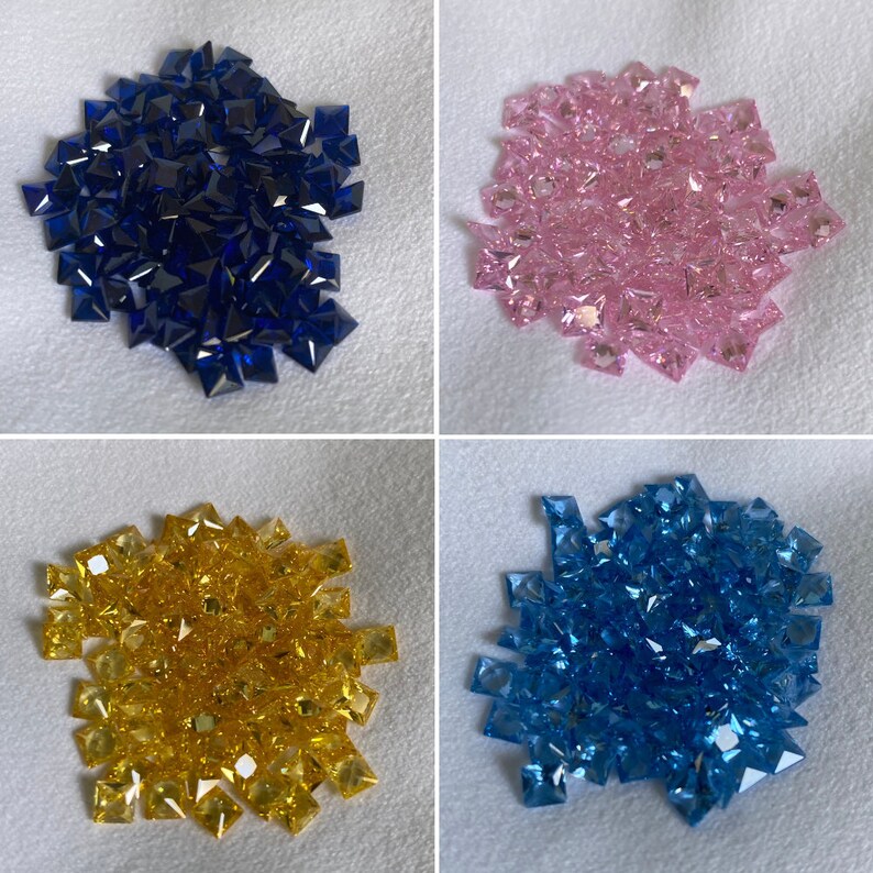Cubic Zirconia Gemstones: CZ Birthstones, Round, Pear, Heart, Square ...