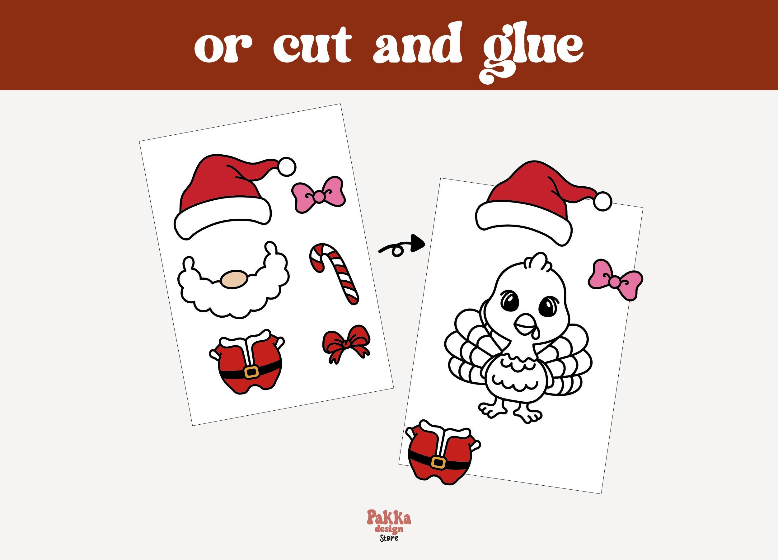 Printable Turkey in Disguise Santa Coloring Page | Thanksgiving ...
