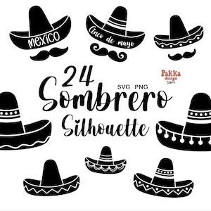 Sombrero SVG Bundle,Silhouette svg,Mexican Hat svg,Cinco de mayo,cricut cut file