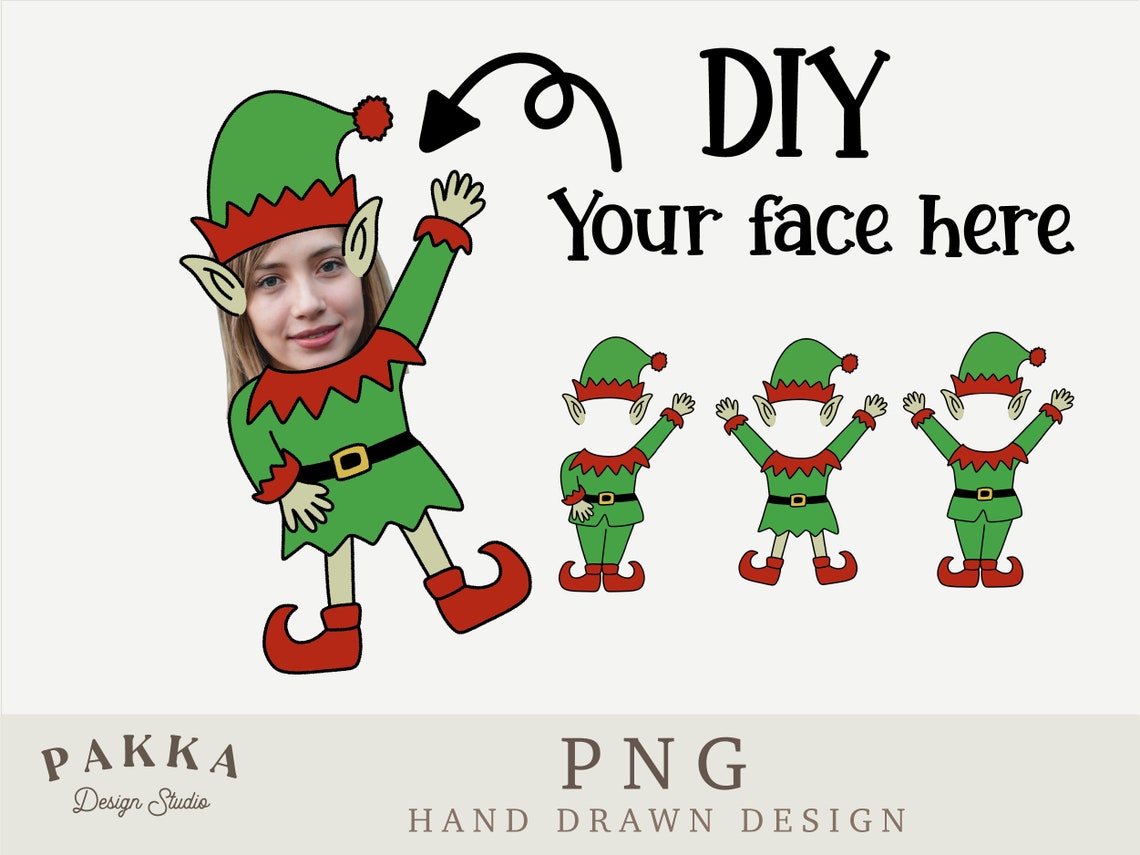 Elf Face Blank Bundle Add Your Own Photo Diy Etsy Elf Face Blank Bundle Add Your Own Photo Diy Etsy