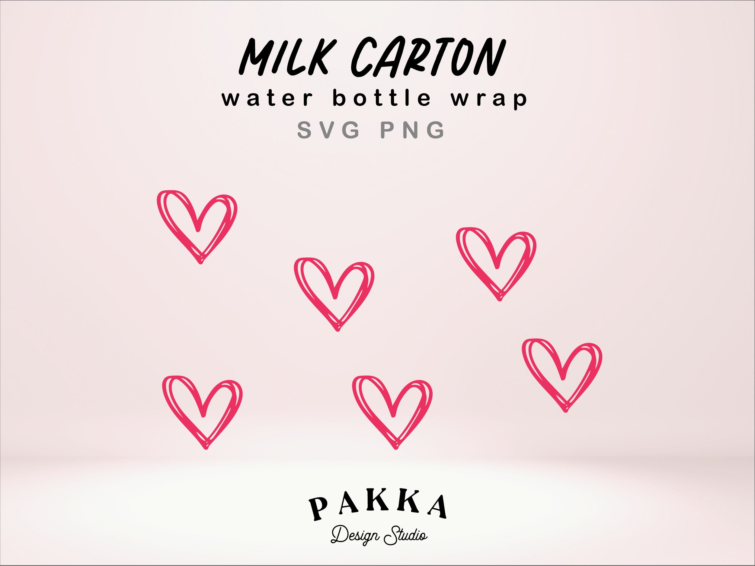 Sweet Heart | Milk Carton Water Bottle | SVG for Crafting | Seamless Pattern Full Wrap | Valentine tumbler | Cricut DIY | Commercial use