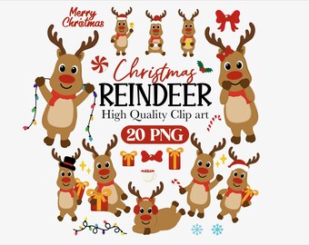 Julren PNG-paket | Redigerbar clipart för utskrivbara kort, klassdörrdekor, skjortor, anslagstavlor, sublimering och klistermärken