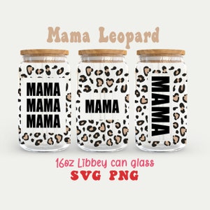 Mama Leopard Frame Bundle svg,Beer Can Glass,16 oz Libbey wrap print,Valentines day,Heart,Gift for Mom,Mothers day,Svg Png file for cricut