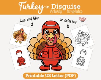 Printable Turkey in Disguise Racer Coloring Page | Thanksgiving Classroom Activity | Turkey Costume Craft Template for Kids