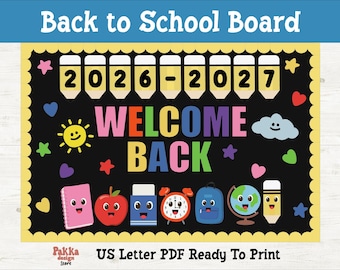 Welcome First day of school Bulletin Board Kit | Classroom Decor | Door or Sign Printable | Teacher Back to School Display (PDF Download)