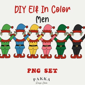 Elf Face In Color Blank Bundle, Add Your Own Photo,Elf Photo Ornament,Diy Template,Printable Sublimation Png for Christmas Gift