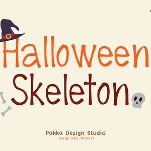 Cute Halloween Font,Skeleton, Handwritten Font,Display Font,Decorative Font,Otf Svg for cricut cut file