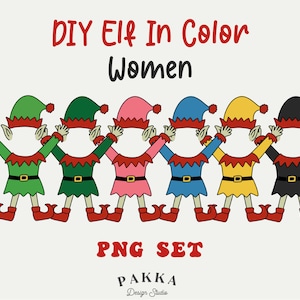 Woman Elf Face In Color Blank Bundle, Add Your Own Photo, Elf photo ornament, Diy Template,Printable Sublimation Png for Christmas Gift