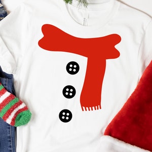 Snowman scarf and buttons svg,Outfit,Costume,Png sublimation,Funny Christmas Shirt Design for Children Kids Baby