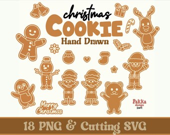 North Pole Bakery Clipart Bundle SVG PNG | Gingerbread Man Christmas Shirt Design | Holiday Baking Crew SVG | Xmas Kitchen Cut File