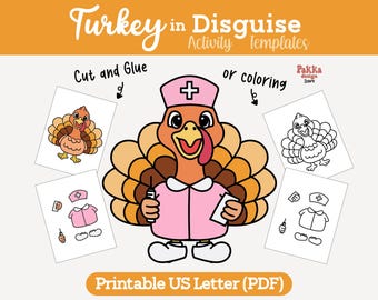 Printable Turkey in Disguise Racer Coloring Page | Thanksgiving Classroom Activity | Turkey Costume Craft Template for Kids