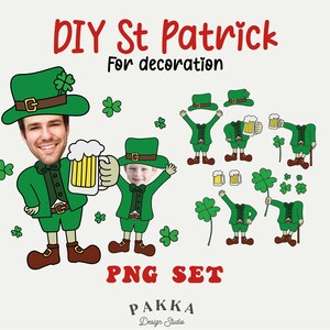 Faceless Leprechaun for Boy,Teacher Classroom decor,Kids sublimation,Printable Clipart,Diy template for St patricks day