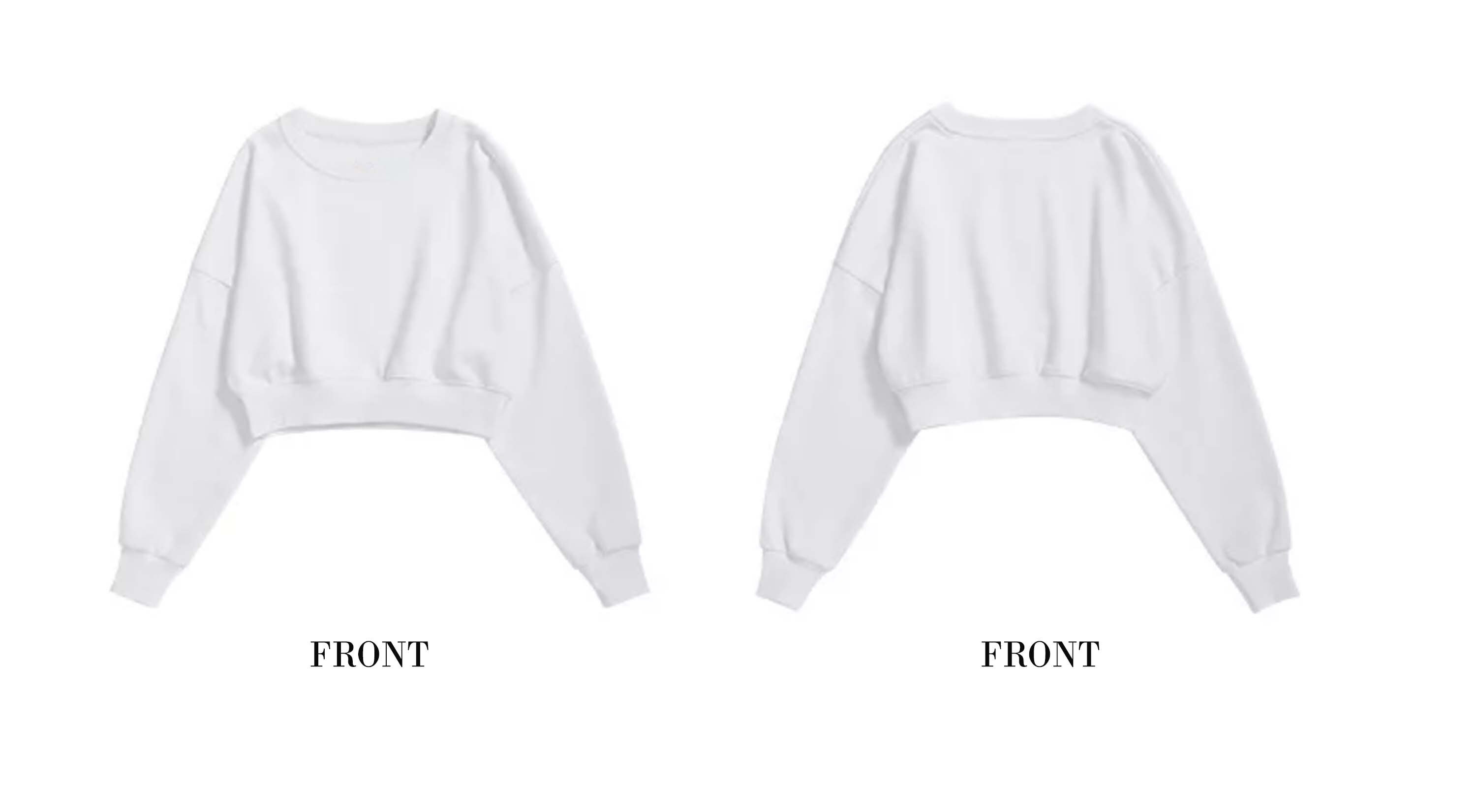 White cropped sweatshirt cheap