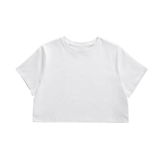 plain white cropped t shirt