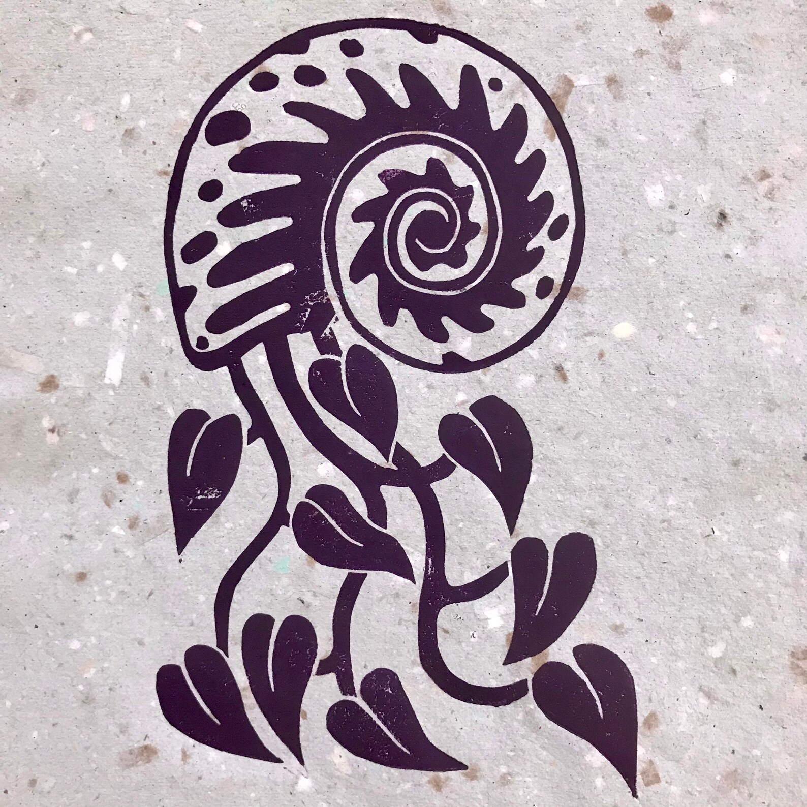 Pothos Plant Print on Handmade Recycled Paper Etsy
