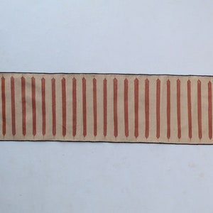 Multi Size Beige And Red Modern Striped Cotton Flat weave Hand woven Runner Rug- Reversible Runner Kilim