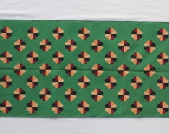 Multiple Size Green Cotton Handmade Flower Design Rug- Hand Woven High Quality Cotton Flatweave Rug
