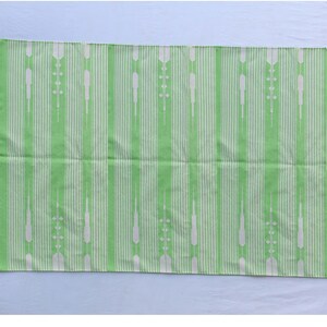 Tappeto tradizionale tessuto a mano di diverse dimensioni - Tappeto a tessitura piatta in cotone geometrico di alta qualità tessuto a mano verde e bianco