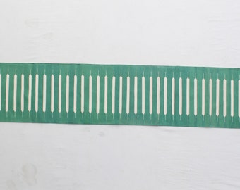 Multi Size Dark Green And white Modern Striped Cotton Flat weave Hand woven Runner Rug- Reversible Runner Kilim