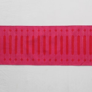 Multi Size Dark Pink And Red Modern Striped Cotton Flat weave Hand woven Runner Rug- Reversible Runner Kilim