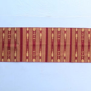 Multi Size Red And Golden Yellow Modern Striped Cotton Flat weave Hand woven Runner Rug- Reversible Runner Kilim