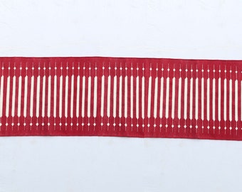 Multi Size Red And White Modern Striped Cotton Flat weave Hand woven Runner Rug- Reversible Runner Kilim