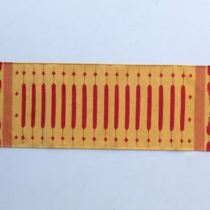 Multi Size Yellow And Red Modern Striped Cotton Flat Weave Hand woven Runner Rug- Reversible Runner Kilim