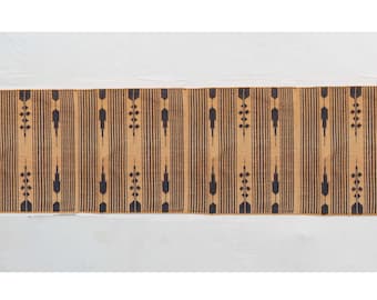 Alfombra de corredor reversible de algodón de tejido plano, tejida a mano, moderna, de rayas amarillas doradas y negras, de varios tamaños