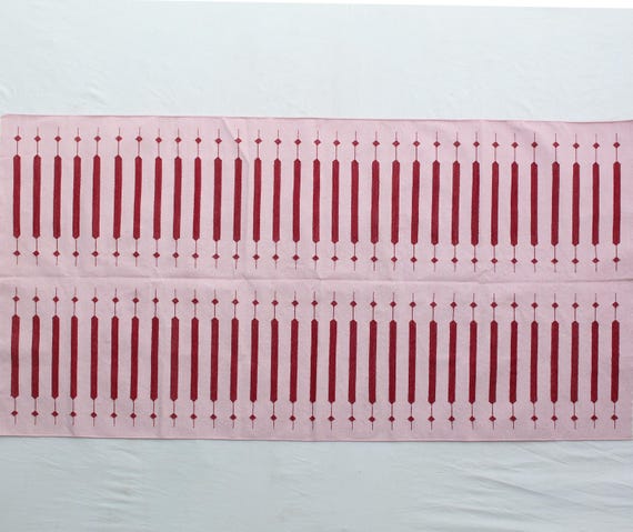 Multi Size Handwoven Traditional Rug -Pink And Red Hand Woven Geometric Washable High Quality Cotton Flatweave Rug