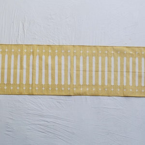 Multi Size Yellow And White Modern Striped Cotton Flat Weave Hand Woven Runner Rug- Reversible Runner Kilim