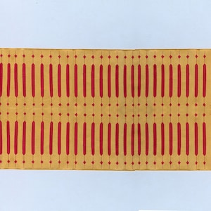 Multi Size Yellow And Red Modern Striped Cotton Flat Weave Hand woven Runner Rug- Reversible Runner Kilim