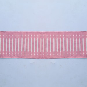 Multi Size Pink And White Modern Striped Cotton Flat weave Hand woven Runner Rug- Reversible Runner Kilim