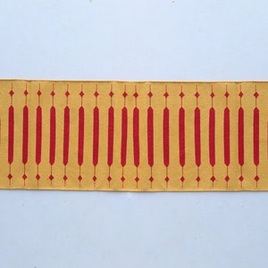 Multi Size Yellow And Red Modern Striped Cotton Flat Weave Hand woven Runner Rug- Reversible Runner Kilim