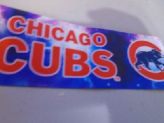 YARD OF 2 INCH WIDE CHICAGO CUBS GROSGRAIN  RIBBON SOLD BY THE YARD 